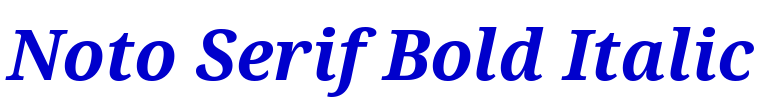 Noto Serif Bold Italic fonte